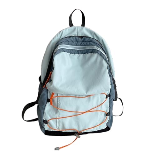 Nylon-Schultasche, Schultasche, Laptoprucksack, Büchertasche, Reiserucksack, geeignet für alltägliche Aktivitäten, Blau, Größe L