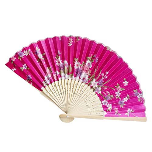 YIHANSS Traditioneller chinesischer Vintage-Bambus-Handfächer, faltbar, Blumenfächer, chinesische Tanzparty, Taschengeschenke für Hochzeiten, Handfächer, Dekor-Fächer (Farbe: N)