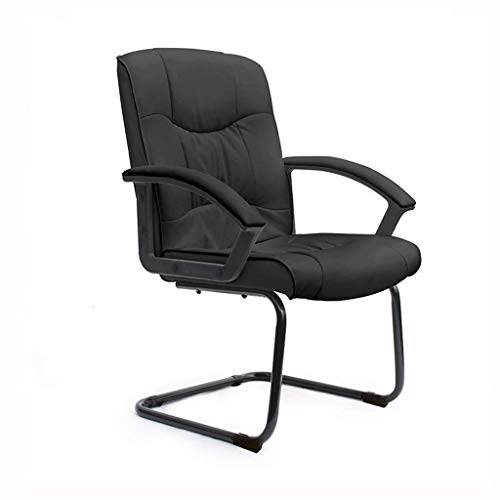 TBSZCM Office Elements Classic Replica Chair – Veganes Leder, dicker Schaumstoff mit hoher Dichte, Chrom-Armlehnen. Klassischer Besucherstuhl aus PU-Leder. Geeignet für Büro und Zuhause. Run forward