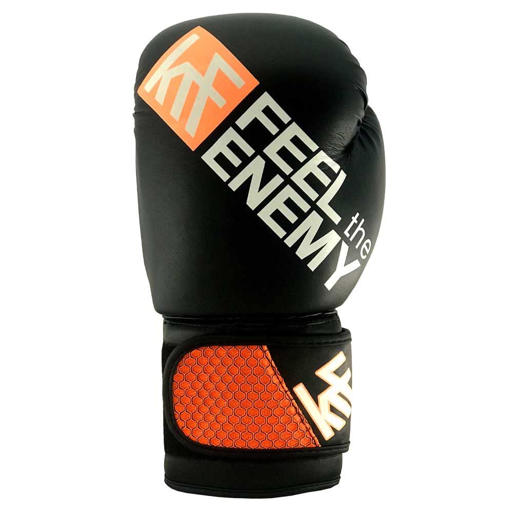 KRF Unisex-Adult Neg/Naranja BOX KRF DC GUANTES 3D MESH NEG NARANJA 10oz, Schwarz, S EU