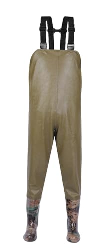 ZYREHAW Anglerhose Herren, Wathose Herren Anglerhose, Fischteich Anglerhose, Watstiefel Herren Wathose Zum Angeln Und Jagen Mit Taschen Und Watbügel, Verstellbare Brusttasche E3,44