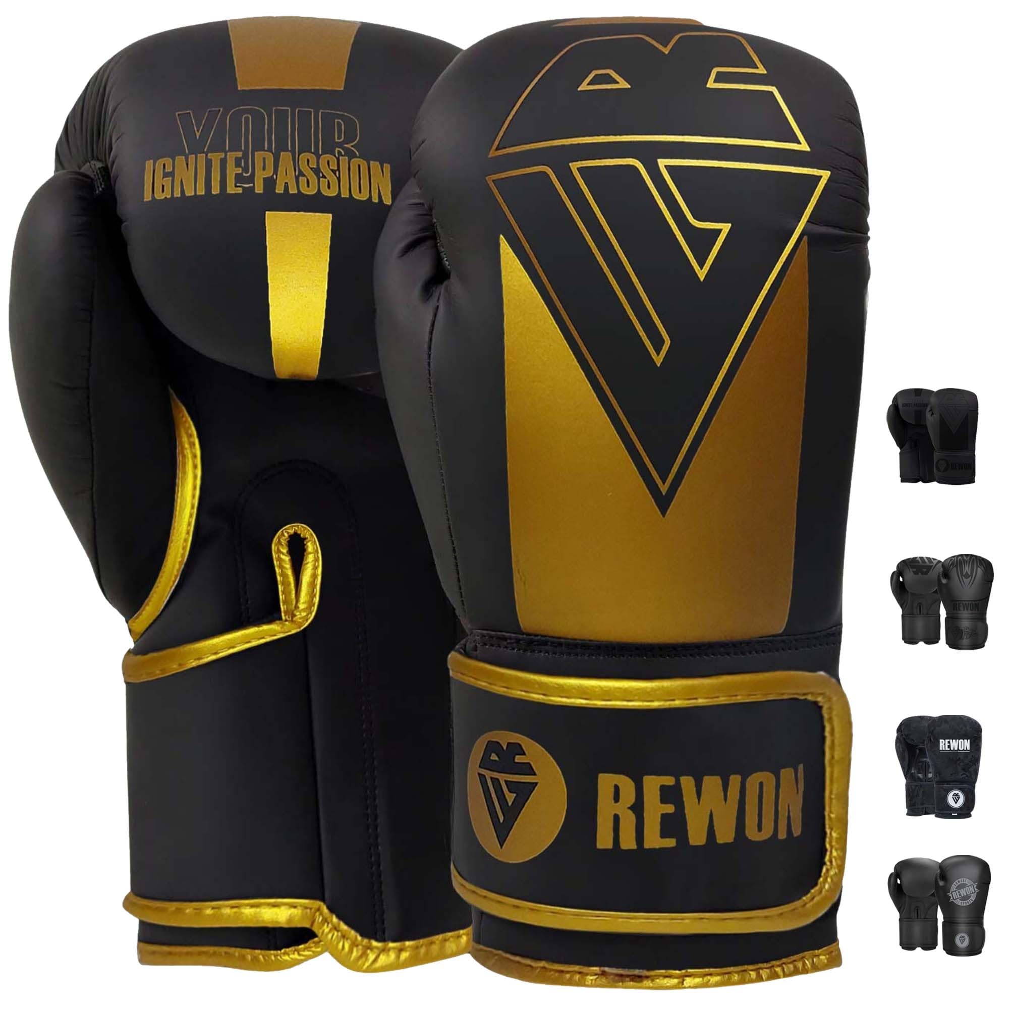 REWON Boxhandschuhe - Muay Thai Kickboxen Handschuhe, Boxhandschuhe Training für Männer Damen anfänger 8oz-16oz Sparring Boxsack Wettkampf