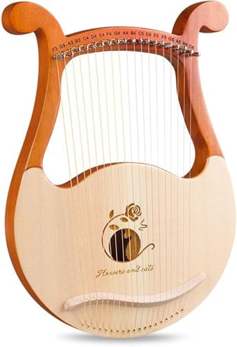 Portable Lyre Harp,Tragbare Kleine Harfe,19 für Erwachsene,Harfe instrument kleine Harfe,Metallharfe,Lyra-Harfe,Mit Tuning-Schlüssel,Geschenk Für Anfänger