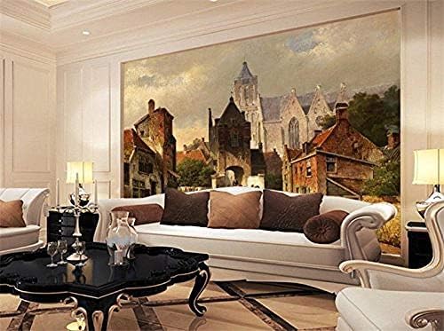 XLMING Vintage Schloss Bilder 3D Tapeten Home Esszimmer Sofa Schlafzimmer Wohnzimmer TV Hintergrund-400cm×280cm