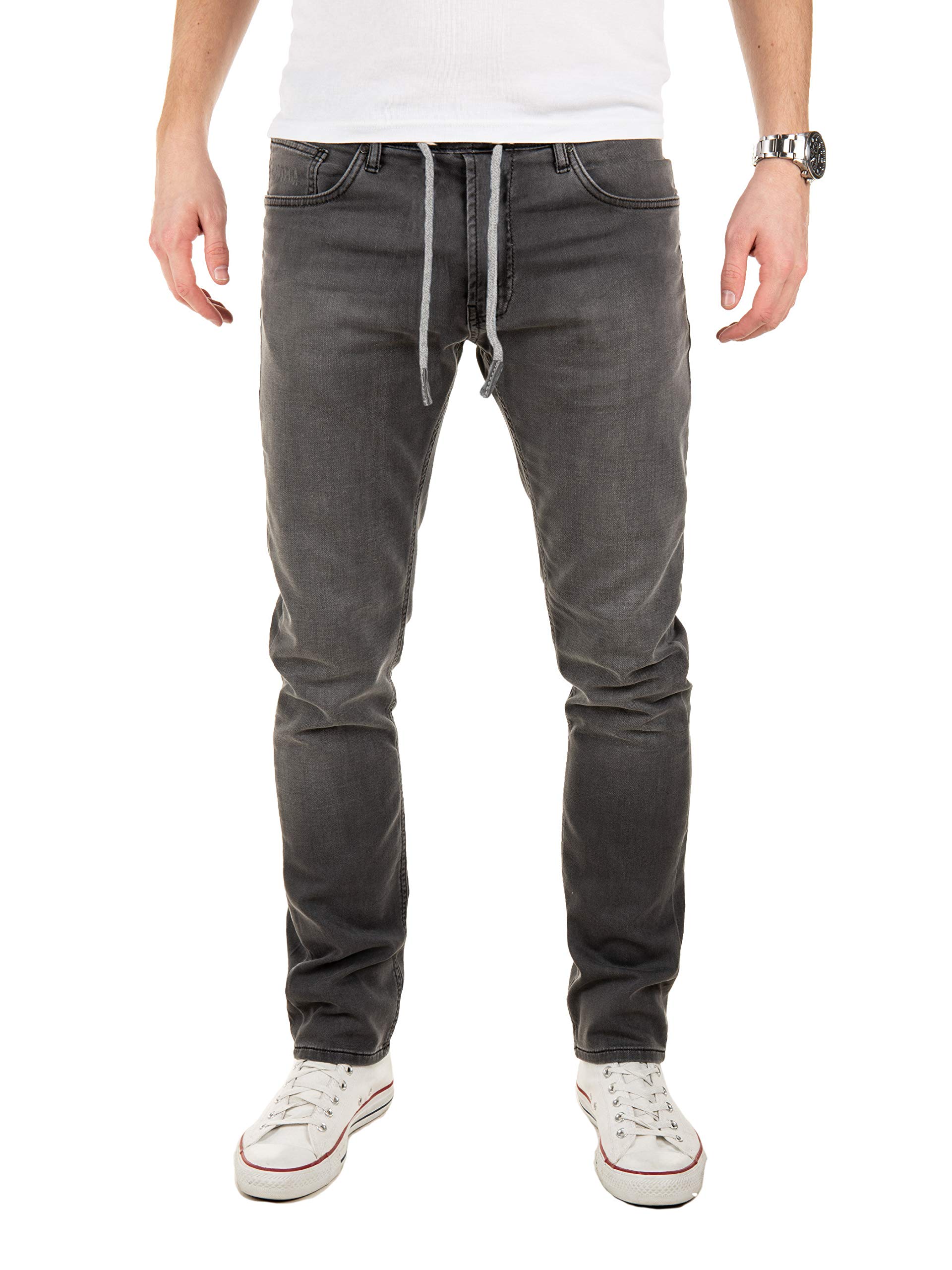 WOTEGA M3234 Jogging Jeans Herren Hose Jeans Optik Jogginghose, Grau (Magnet 193901), W29/L34