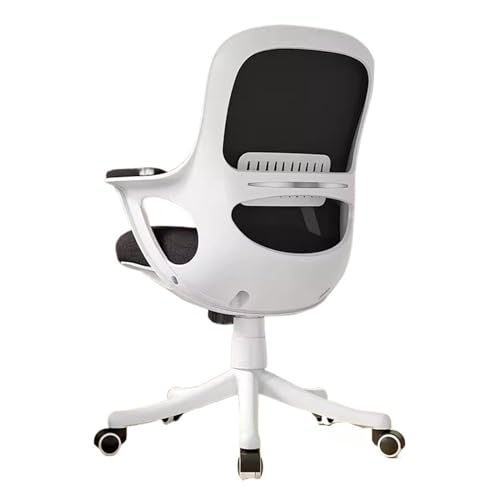 Home Office Ergonomischer Schreibtischstuhl, Bürostuhl aus Netzgewebe, Schreibtischstuhl mit hoher Rückenlehne und verschiebbarem Sitz, drehbarer Computer-Gaming-Stuhl for Männer und Frauen(White)