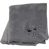 Siena Home RONA Hunde Fleecedecke grau L Dessin Uni grau, Fleece 100% Polyester