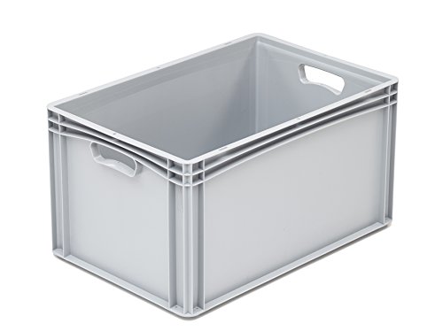 hünersdorff Eurobehälter / Eurokiste / Lagerbox Basicline (PP) mit 2 Handgriffen, sicher stapel- und kombinierbar, Made in Germany