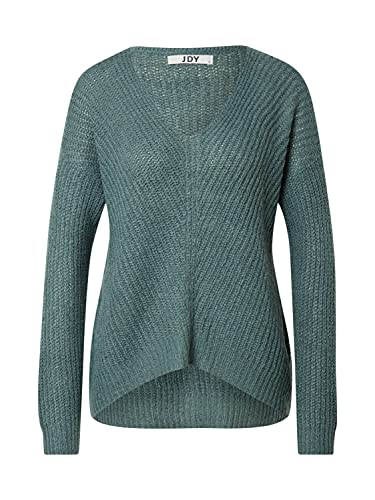 JdY Damen Jdynew Megan L/S KNT Noos Strickpullover, North Atlantic/Detail:w. Black Ply, L EU