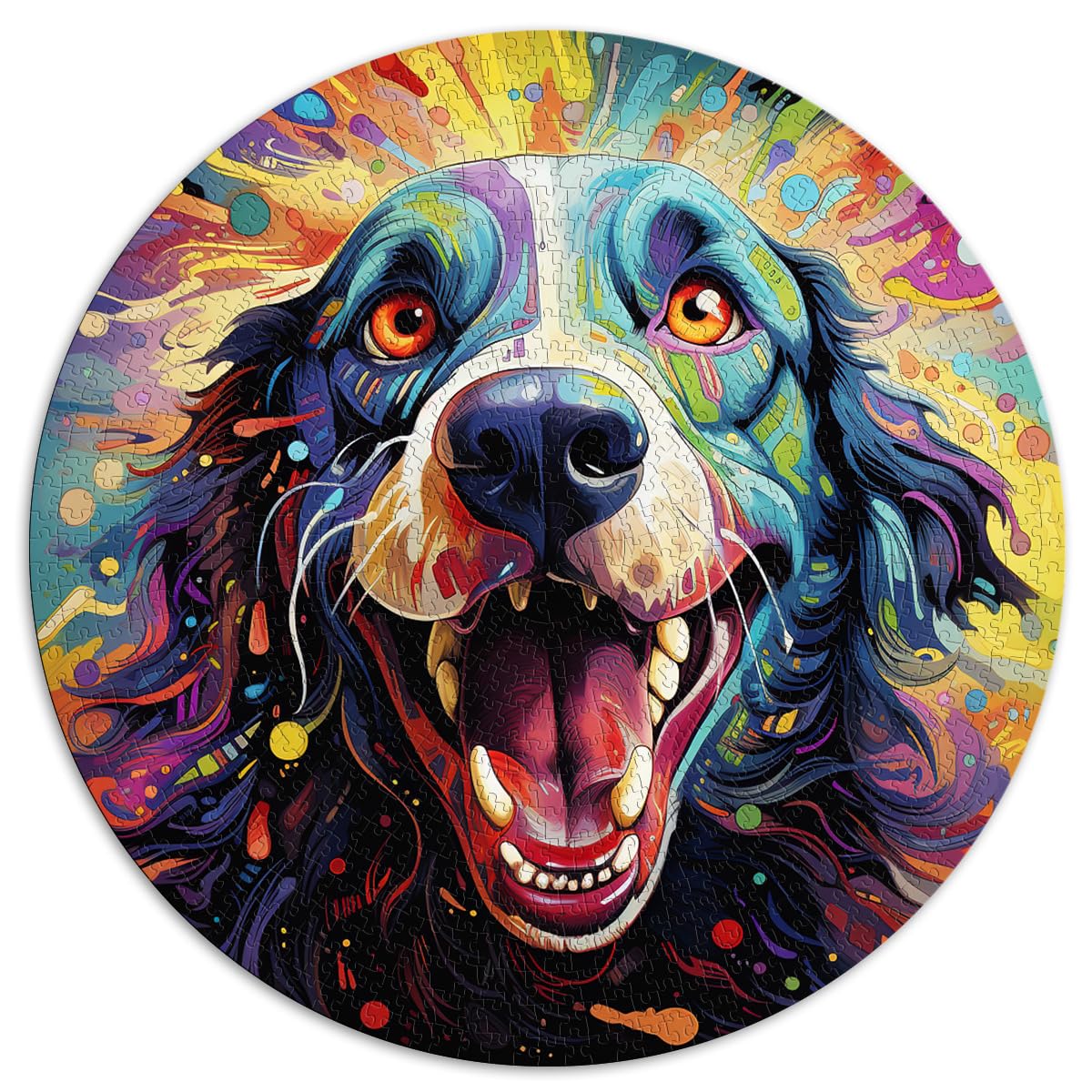 Puzzles für Puzzle Black Eyed Dog Puzzles für Erwachsene 1000-teiliges Puzzle 26,5 x 26,5 Zoll Puzzle Lernspiele Familienspiele