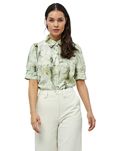 Peppercorn Marisola 3/4 Ärmel Shirt | Shirt Damen In Grün | Frühling Bluse Damen Elegant | Größe L