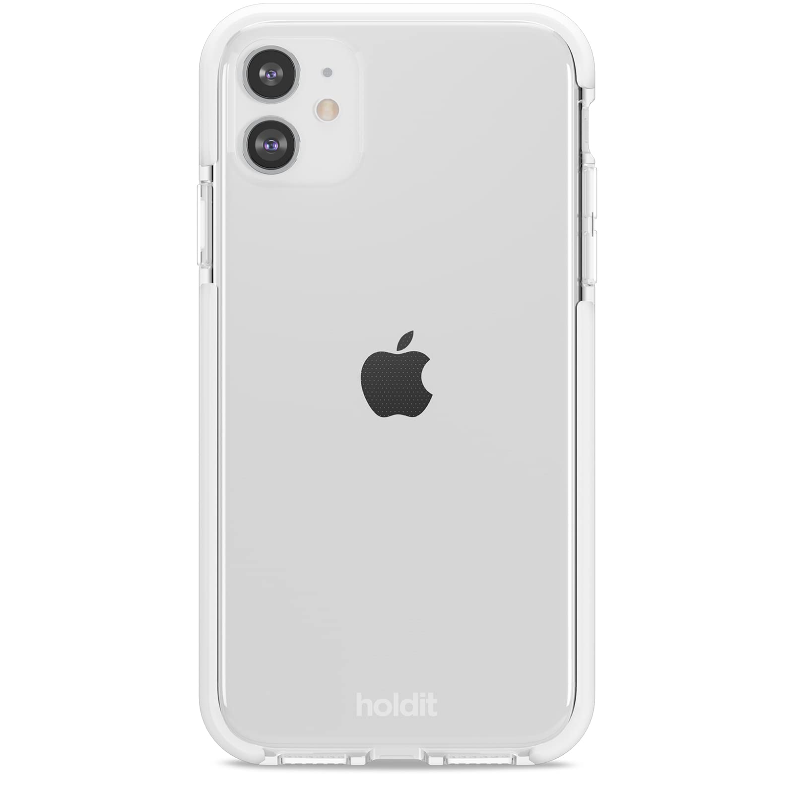 holdit Transparent Hülle für iPhone 11/XR (6,1") - Vergilbungsfrei TPU hülle - Flexiblem und Durchsichtige Handyhüllen in Getönter Farbe - Crystal Clear - Weiß