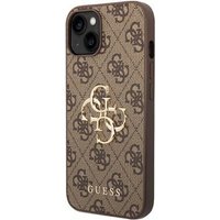 Guess PU 4G Metal Logo Case für Apple iPhone 14 Max - brown (GUHCP14M4GMGBR)