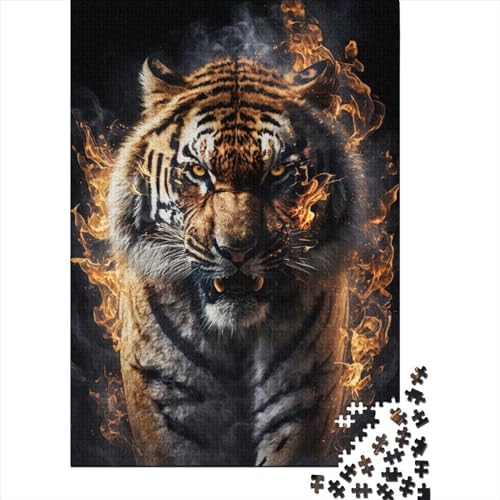 Puzzle 1000 Teile für Erwachsene, Tiger für Erwachsene, Puzzle 1000 Teile, Puzzle für Erwachsene, Lernspiel, Herausforderungsspielzeug, 75 x 50 cm