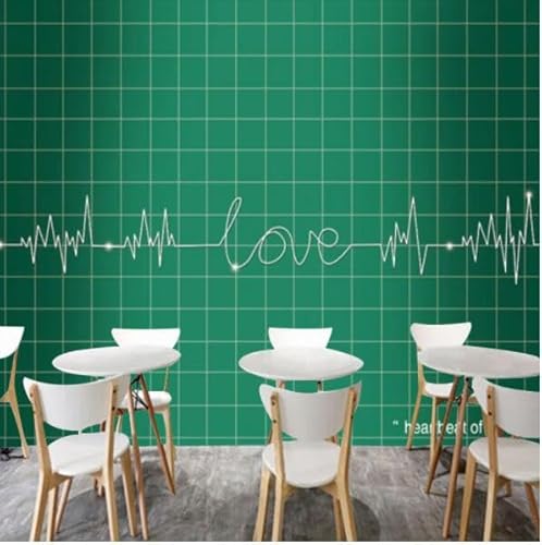 tyujlkjddlf Tapete Wandbild 3D Benutzerdefinierte 3D-Hintergrundbild, Ekg-Tapete, Bekleidungsgeschäft, Kaffee, Milch, Tee, Snackbar, Personalisierte Wandtapete-450Cmx300Cm