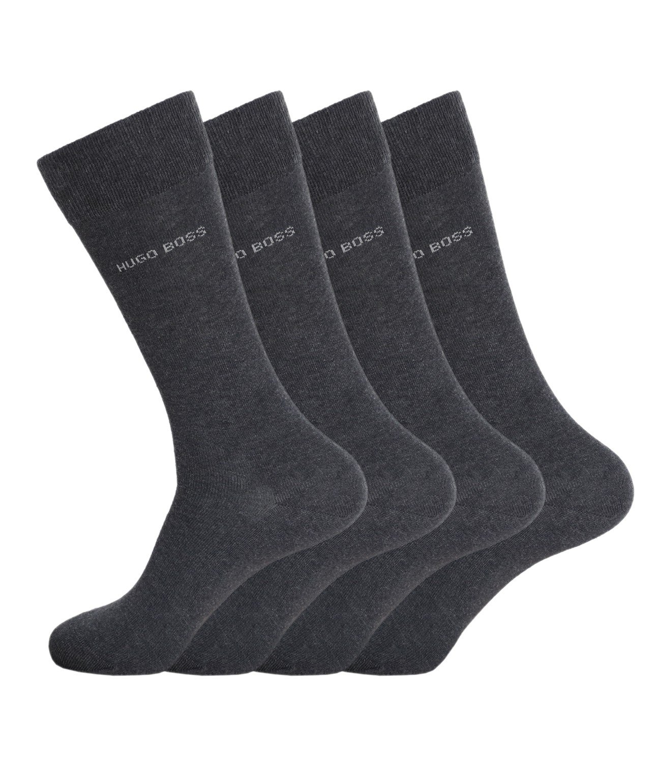 Hugo Boss Herren Socken Strümpfe Business Allround RS Uni 50272214 4 Paar, Farbe:Grau;Sockengröße:43-46;Artikel:-012 charcoal