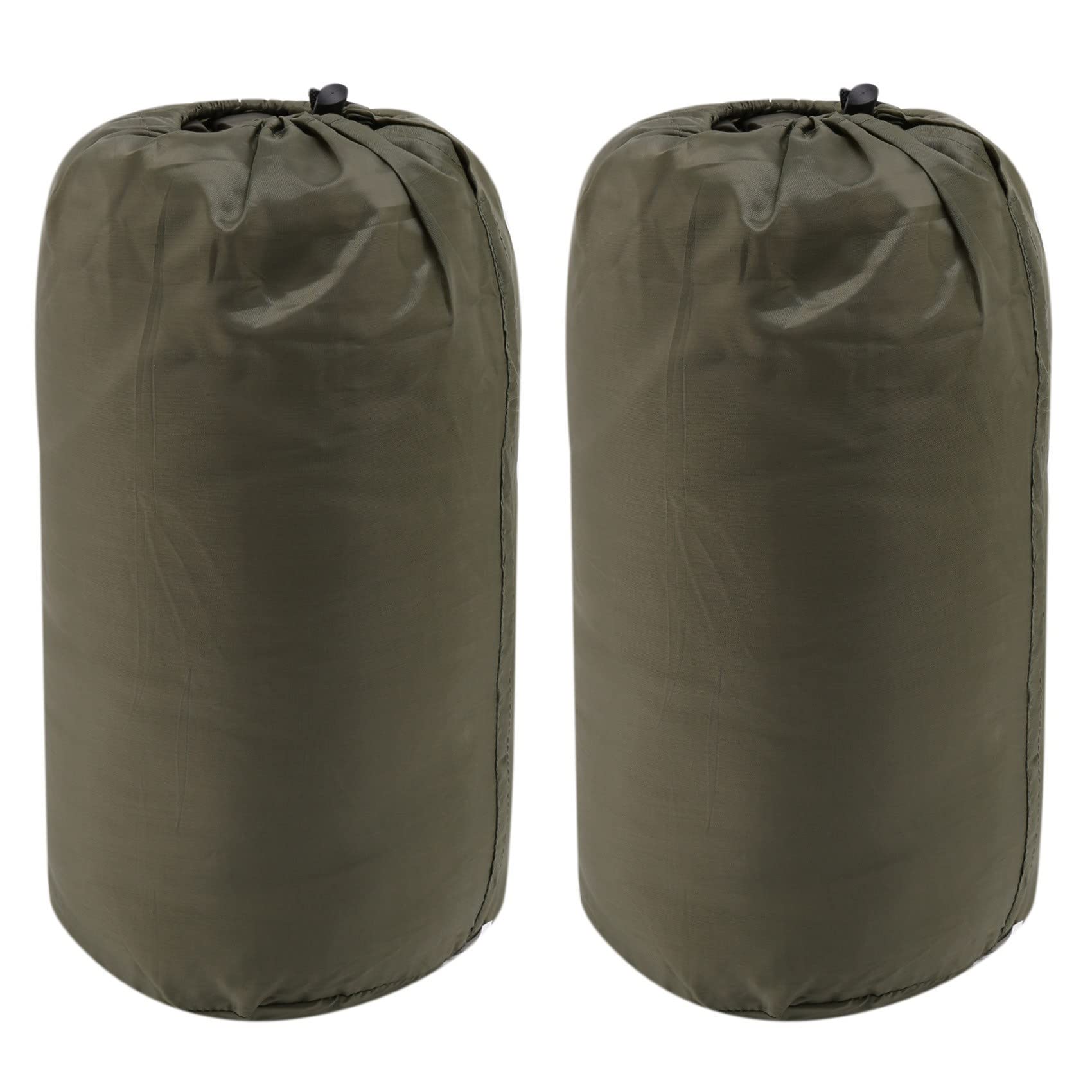 SICOSALT 2X Schlaf Sack Warmer Leichter Umschlag Schlaf Sack für Erwachsene Kinder Indoor Außen Camping Rucksack Armee Grün