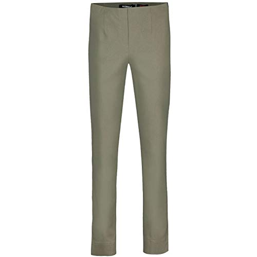 Robell Damen Slim Arbeitshose-Stretchhose, Olive, Gr.- 44