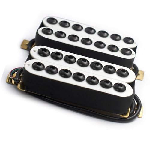 7-saitiger Humbucker Für E-Gitarre, Big Hex, Verstellbarer Doppelspulen-Tonabnehmer, Spulenaufteilungs-Tonabnehmer N8,5K/B14K e gitarren tonabnehmer (Color : Neck and Bridge)