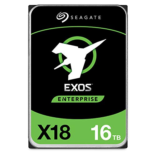 Seagate Exos X18 Enterprise, 16TB HDD, CMR 3.5 Zoll, Hyperscale SATA 6GB/s, 7.200 U/min, 512e, 4Kn FastFormat, geringe Latenz mit verbessertem Caching, Modellnr.: ST16000NM000J (Generalüberholt)