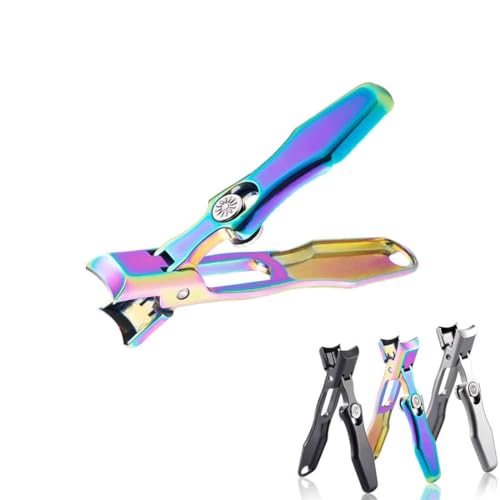 Sherum Nail Clippers,Toe Nail Clippers for Thick Nails,Comfort Clip Nail Clipper,Large Opening Nail Clippers,Portable Ultra Sharp Nail Clipper,Nail Clippers for Thick Nails,Stainless Steel (Colorful)