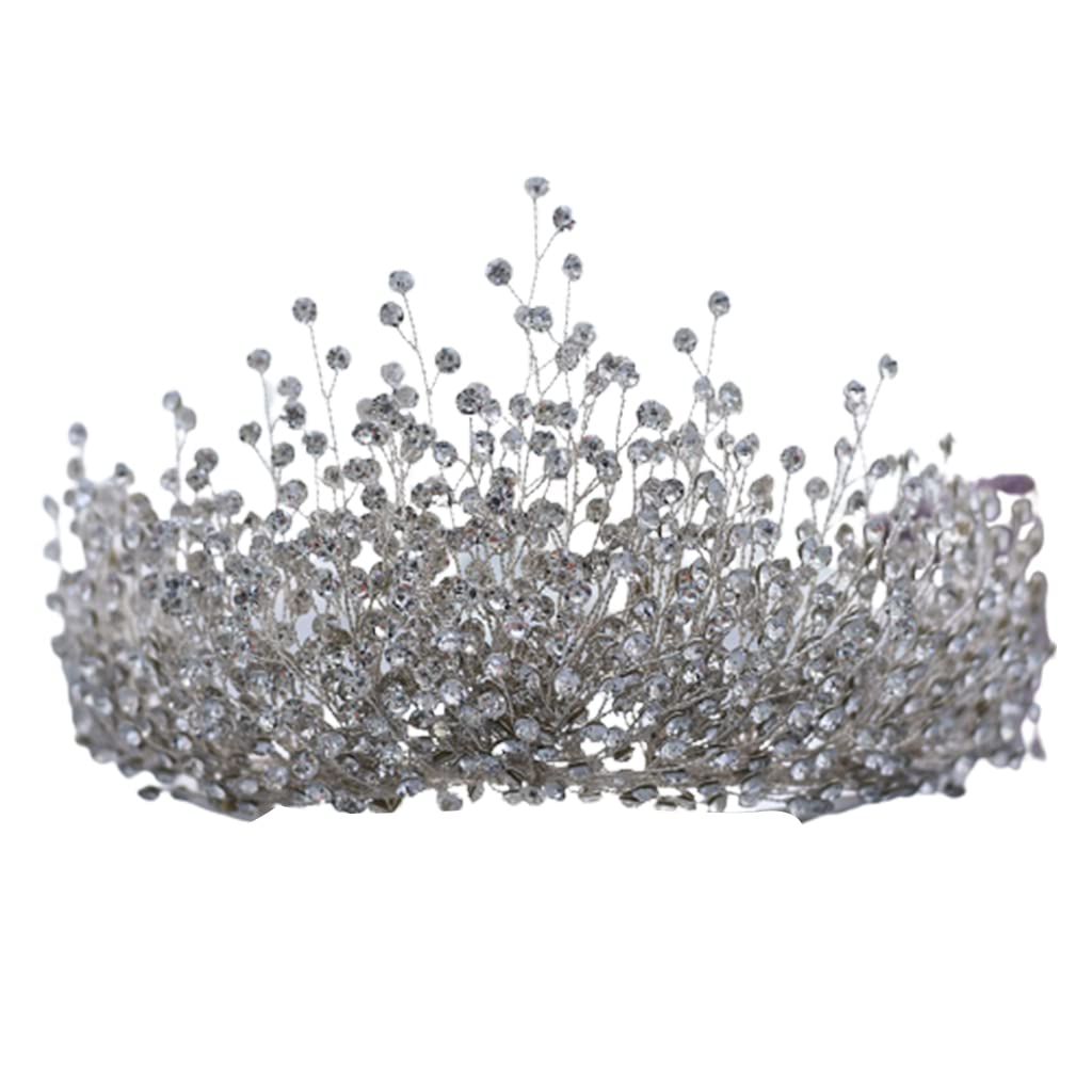 SANRLO Stirnbänder, Haarschmuck für Damen, exquisiter Braut-Haarschmuck, Krone, handgefertigt, für Strass, Haarschmuck, Braut, Königin, Krone, Hochzeit, Party, Dekoration