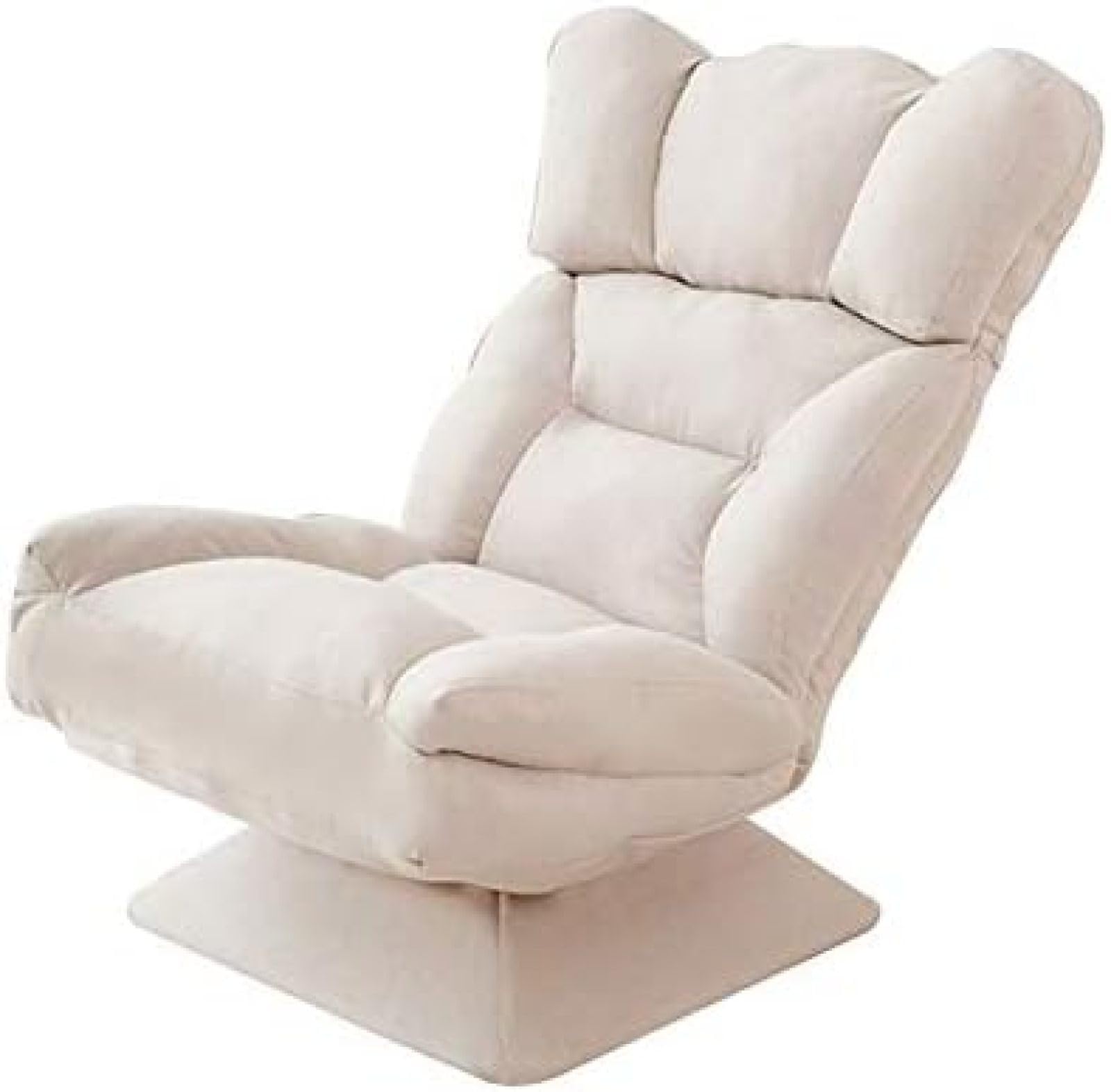 Bodenstuhl Bodenstuhl, individueller Lazy Lounge Sofastuhl, um 360° drehbar, Faltbarer Meditationsstuhl mit 5 Gängen Verstellbarer Rückenlehne für Lesespiele, 3 Farben, Beige, B