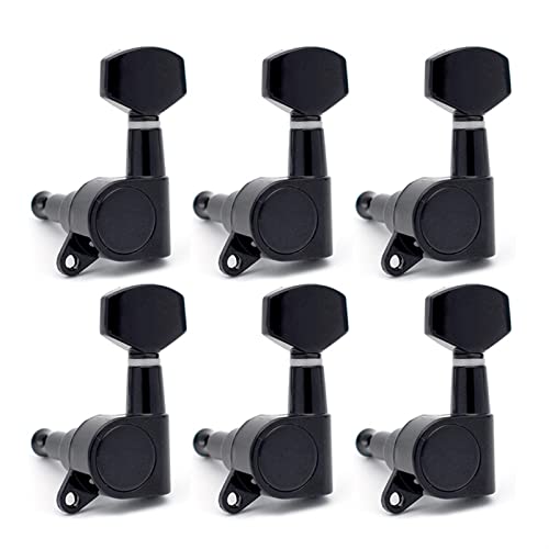 6R 6L 3R3L. Gitarren-Tuning-Pegs-Tuner-Maschinenköpfe Für Akustische E-Gitarre Schwarz Stimmwirbel Mechaniken (Color : 6L)