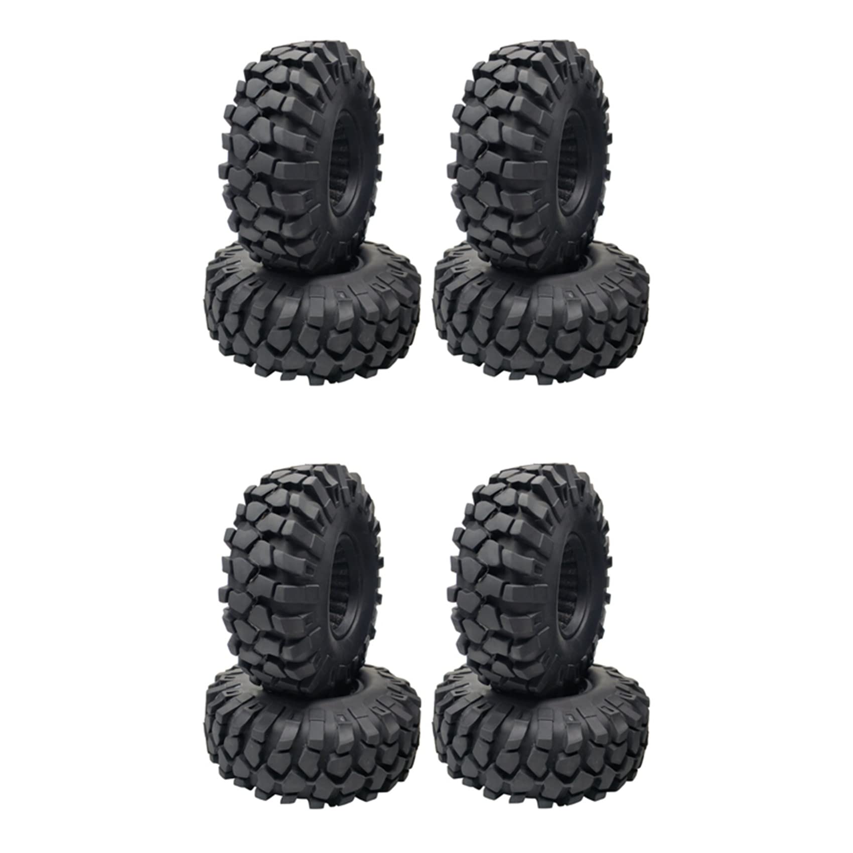 SICOSALT 8 Stück 1,9 Gummi Reifen 1,9 Radreifen 108X40MM für 1/10 RC Crawler TRX4 Axial SCX10 III AXI03007 90046