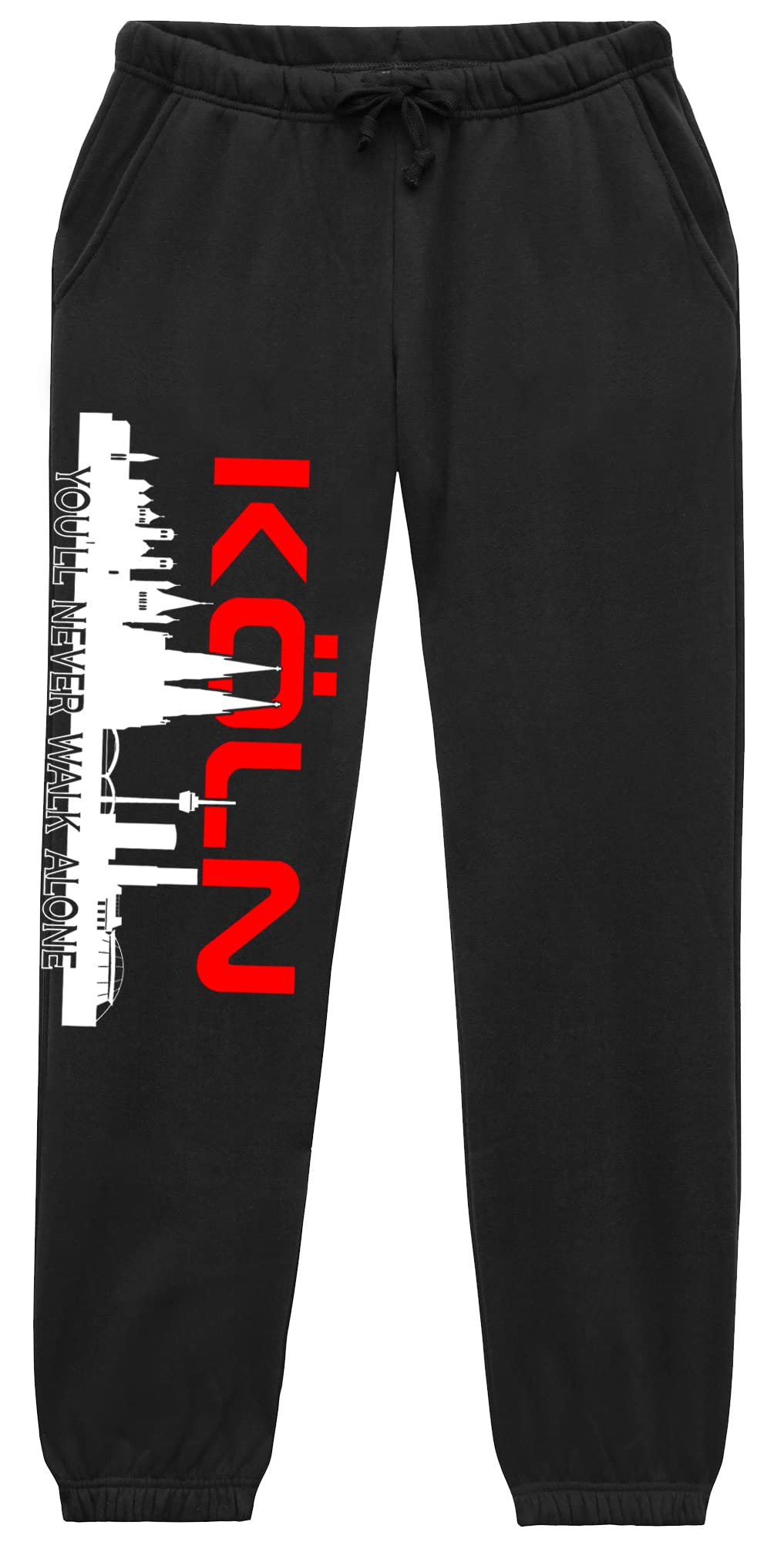 Köln Skyline Jogginghose | Fussball Skyline Köln Hose Herren Ultras Sporthose Freizeithose | (XXL)