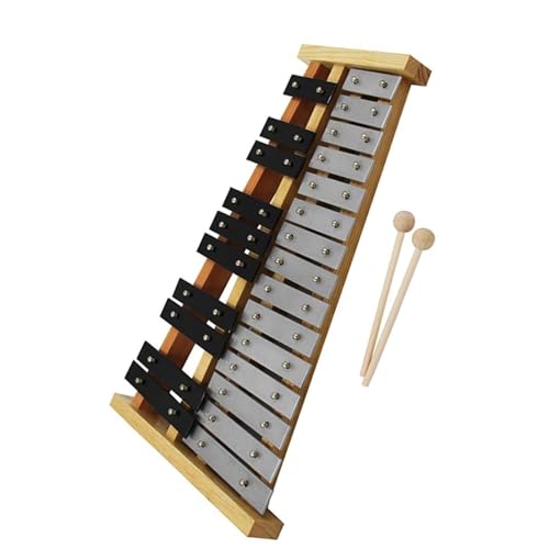 Glockenspiel Für Anfänger Aluminium 25-Noten-Resonanzglockenspiel-Schlaginstrument mit Schlägel