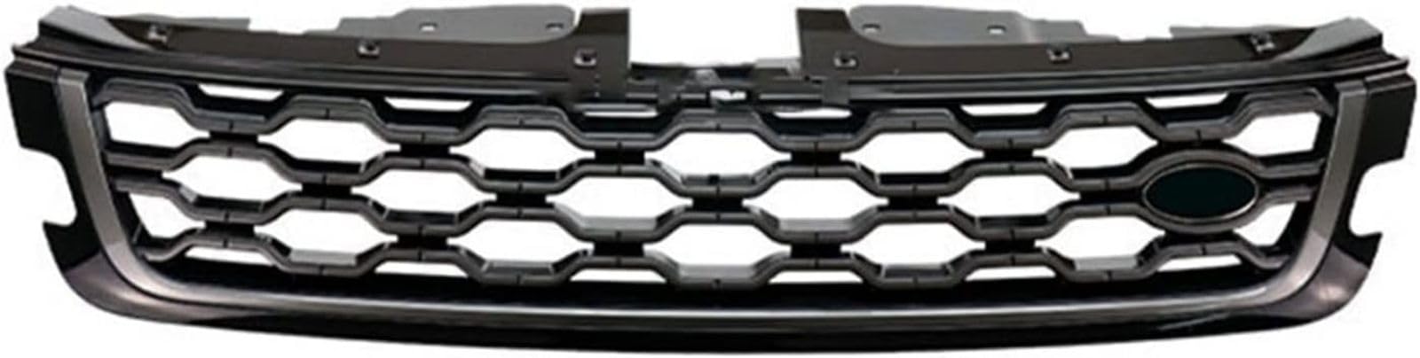 Kühlergrill Frontstoßstange Nierengitter für Range Rover Evoque Stile 2020 2021 2022, Auto Frontgrill Dauerhaft Front Grill Renngrill,B-Argento