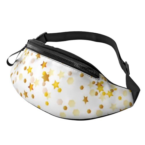 HSJFS Sporttasche mit niedlichem Mops-Motiv, lässige Brusttasche, Sparsed Dreamy Stars and Spots, Einheitsgröße