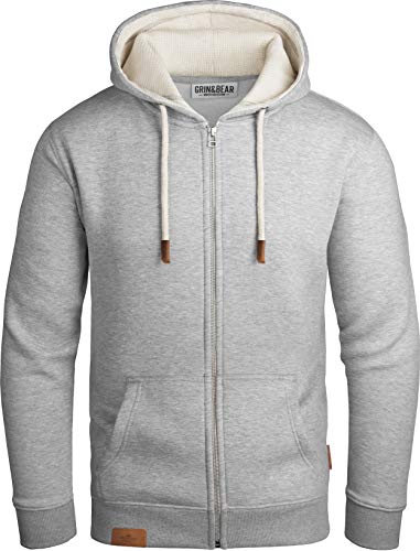 Grin&Bear Herren Kapuzenjacke grau meliert, XXL, GEC479