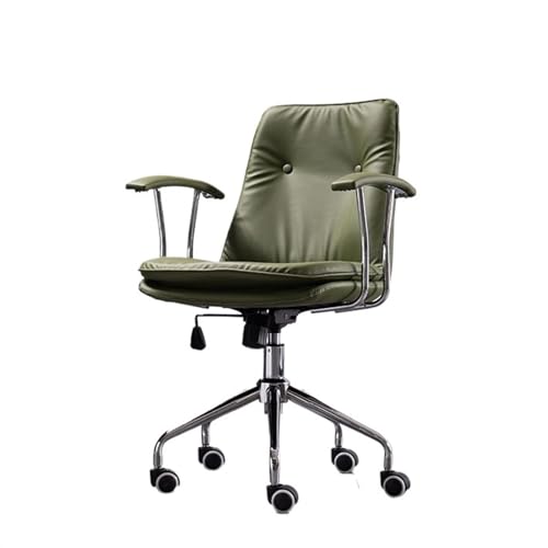 Bürostuhl Ergonomischer Moderner Bürostuhl aus PU-Leder, bequemer Schreibtischstuhl for das Home-Office mit Rollen und Armlehnen, Konferenzstuhl, ergonomischer Stuhl, verstellbarer Drehstuhl Schreibti