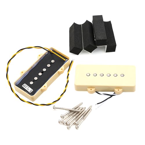 E Gitarren Ersatzteile Beige Single Coil Gitarren Tonabnehmer Hals Und Steg Tonabnehmer Ersatz Sets E Gitarren Tonabnehmer