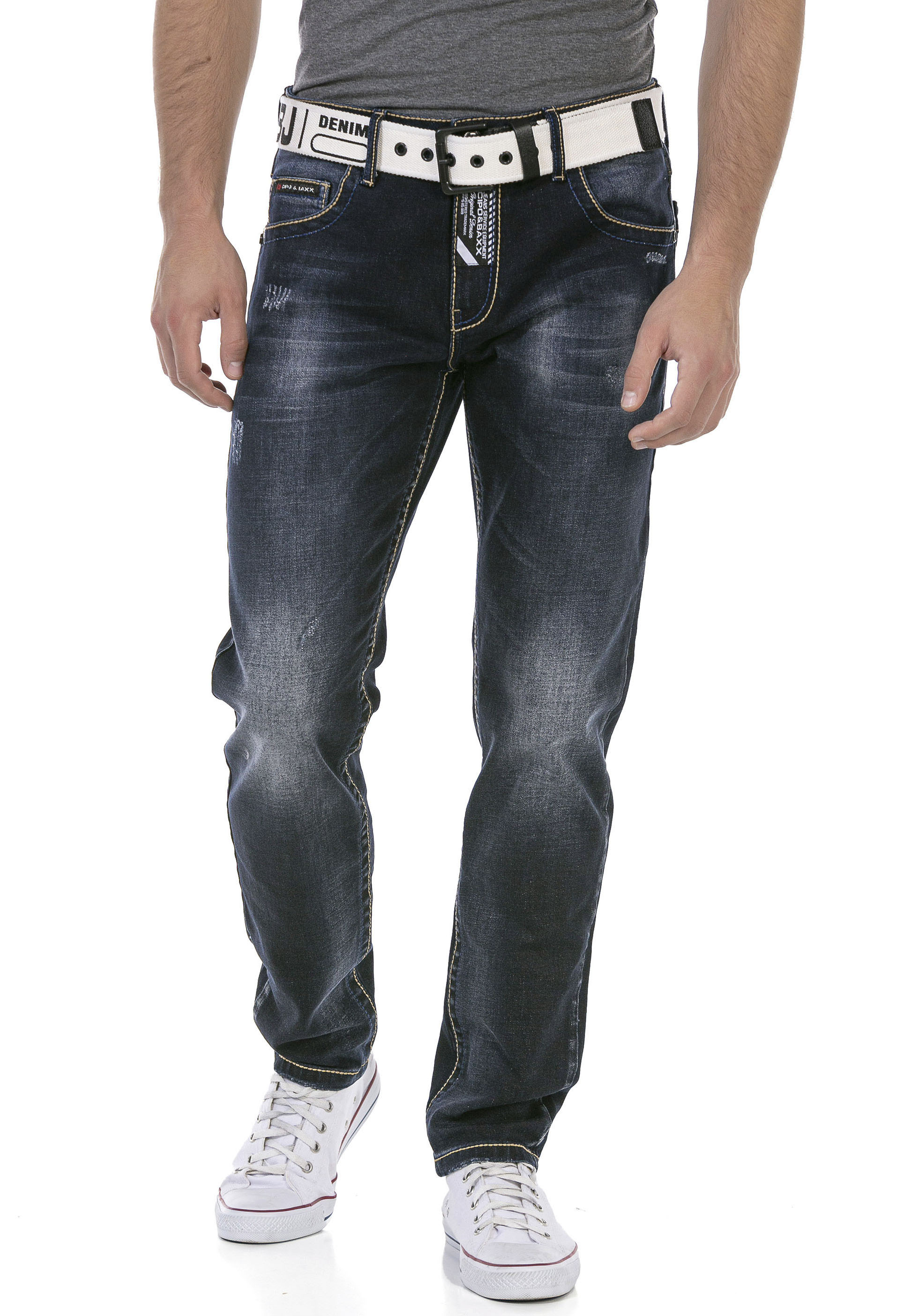 Cipo & Baxx Regular-fit-Jeans, mit markanter Waschung