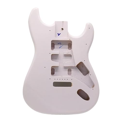 Korpus Für E-Gitarre Aus Pappelholz, Sunburst-Farbe, Gitarrenzubehör, Gitarren-Fass-Korpus, Hochglanz-Finish (Color : 6 White)