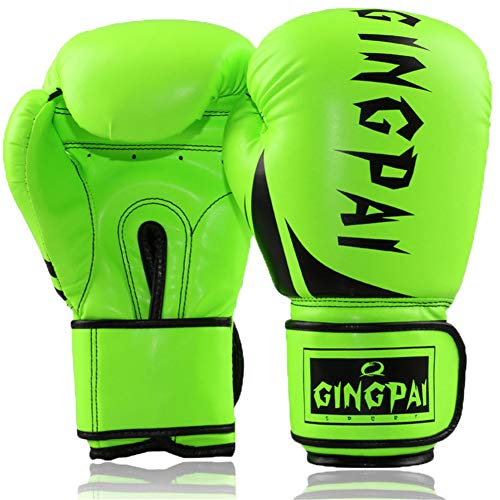 Box Handschuh Boxhandschuhe Kinder Boxhandschuhe für Kickboxen Boxtrainingshandschuhe Boxsackhandschuhe Schlaghandschuhe Green,10oz