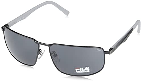 FILA Herren SFI446 Sonnenbrille, TOTAL Shiny Black, 63