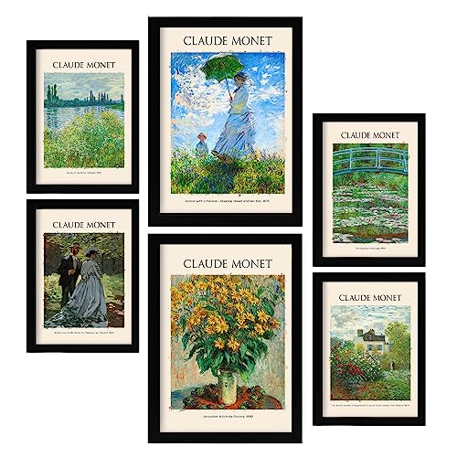 Nacnic Monet -Posterblatt. Malergalerie. Dekorative Gemälde für Ihr Wohnzimmer, Schlafzimmer, Zuhause. Wandkunstdrucke. Größen A4 und A3