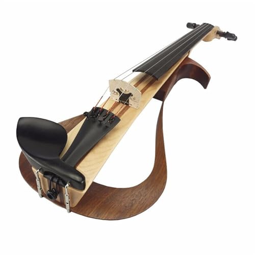 Standard Violine Elektronische Violine Professionelles Leistungs-Kopfhörer-Übungsinstrument(4-brown)