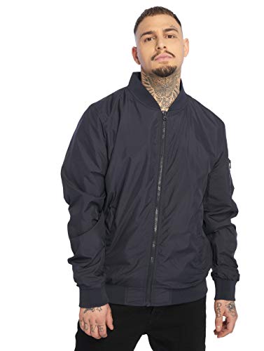 Urban Classics TB1258 Light Bomber Bomberjacke, Blau (navy 155), Gr. Small