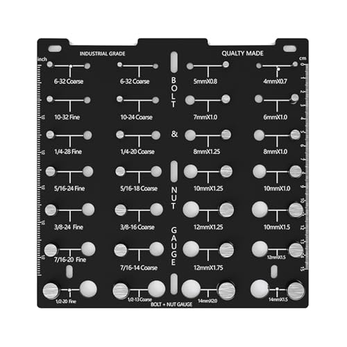 Gewindetester, Schrauben-Identifikationslehre mit 14 Standard- und 14 metrischen Gewindelehren Checker Mutter Schraube Prüfwerkzeug