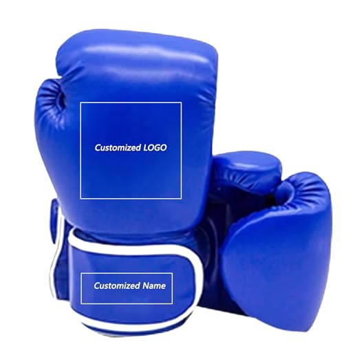 RYNDEX Boxhandschuhe, Individuelle Boxhandschuhe, Geeignet für Boxen Kickboxen Gemischte Kampfsportarten, Stabilität(Blue,4OZ)