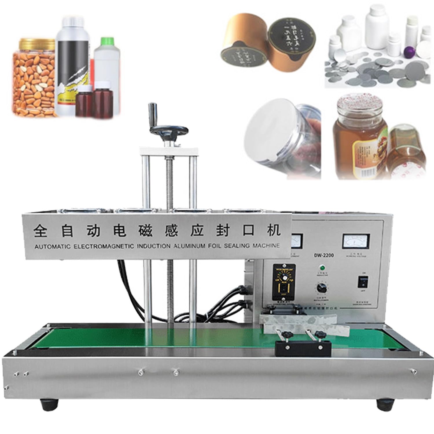 Qiang Aluminiumfolie Dichtungsmaschine Heißsiegeler Electromagnetic Induction Kommerzielles Kunststoff/Glas Flaschenverschluss Versiegelungsgerät,BottlemouthDiameter-15-60mm