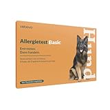 vetevo Allergietest Basic Hund, Unverträglichkeitstest Hunde, bei Juckreiz-Symptomen, Pfoten-Beißen & Niesen, 125+ Futtermittel Unverträglichkeiten Testen