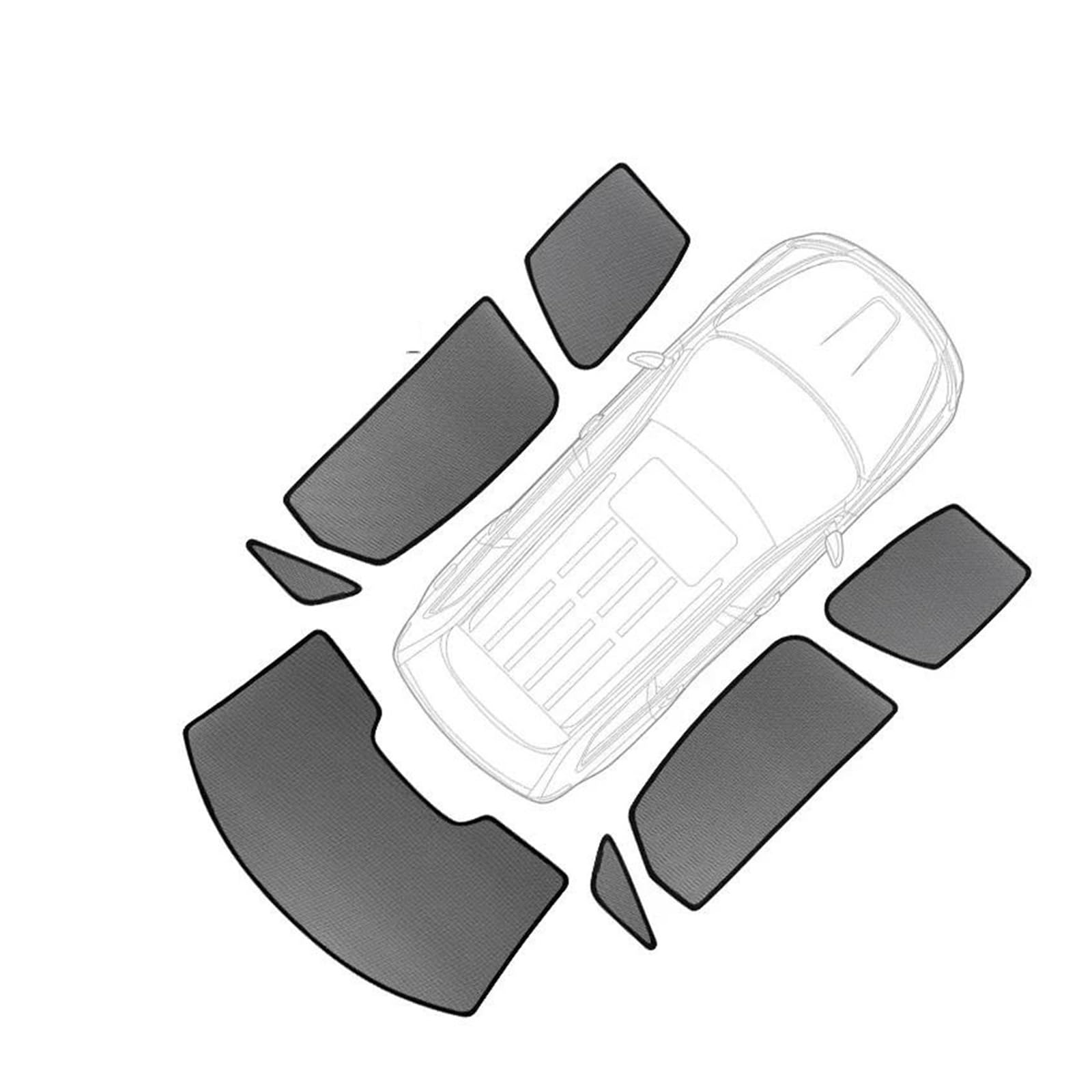 Auto-Sonnenschirm Für MG Für Marvel Für R 2024 2023 2022 2021 Autosonnenschutz Frontscheibenzubehör Fahrzeugvorhang Seitenfenster Sonnenschutzvisier Frontscheibenabdeckung(7pcs)