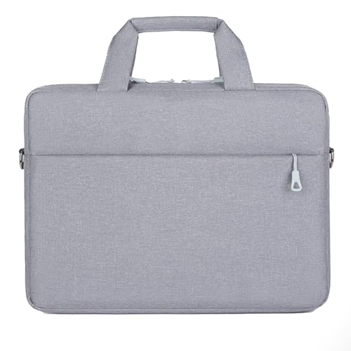 Computertasche aus Oxford-Stoff, 35,6 cm (14/15,6 Zoll), Laptoptasche mit Griff, Laptop-Umhängetasche für Herren, Damen, Studenten, grau, 15.6 inches