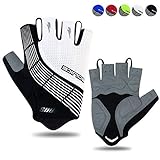 Souke Sports Fahrradhandschuhe Halbfinger Herren Damen Gel Stoßdämpfung Fitness Handschuhe Atmungsaktiv Anti-Rutsch Radhandschuhe